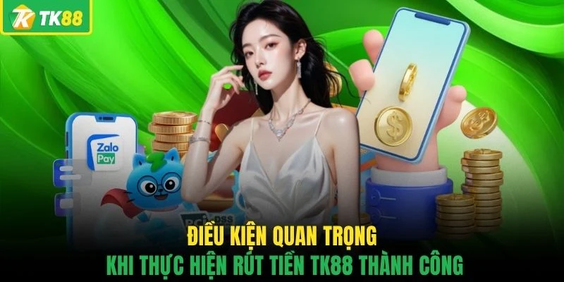 Điều kiện quan trọng khi thực hiện rút tiền TK88 thành công