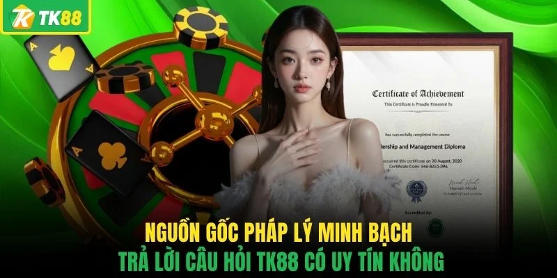Nguồn gốc pháp lý minh bạch trả lời câu hỏi TK88 có uy tín không